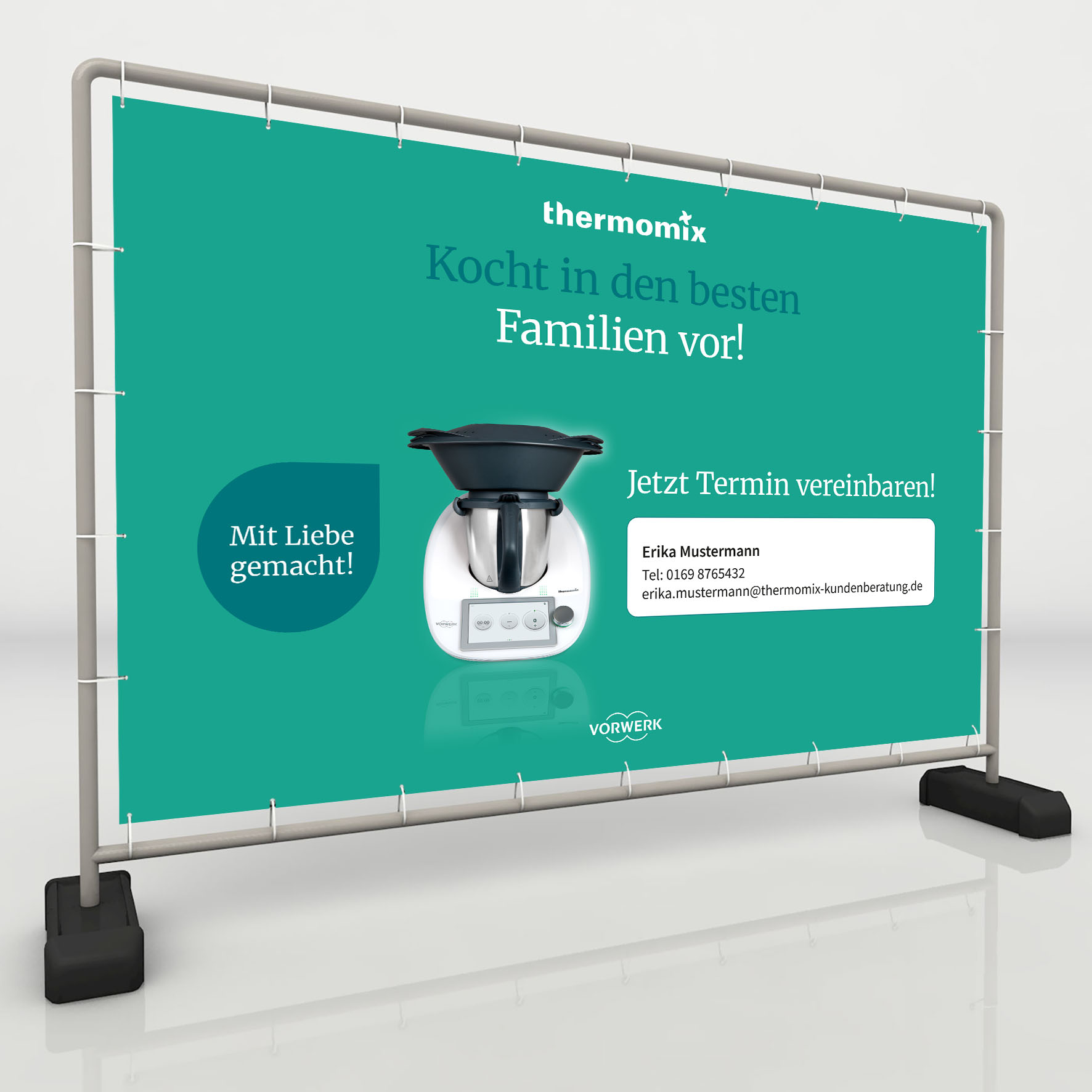 Banner "Kocht in den besten Familien vor!", personalisiert ohne Foto